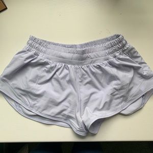 Gray/White LuluLemon Shorts